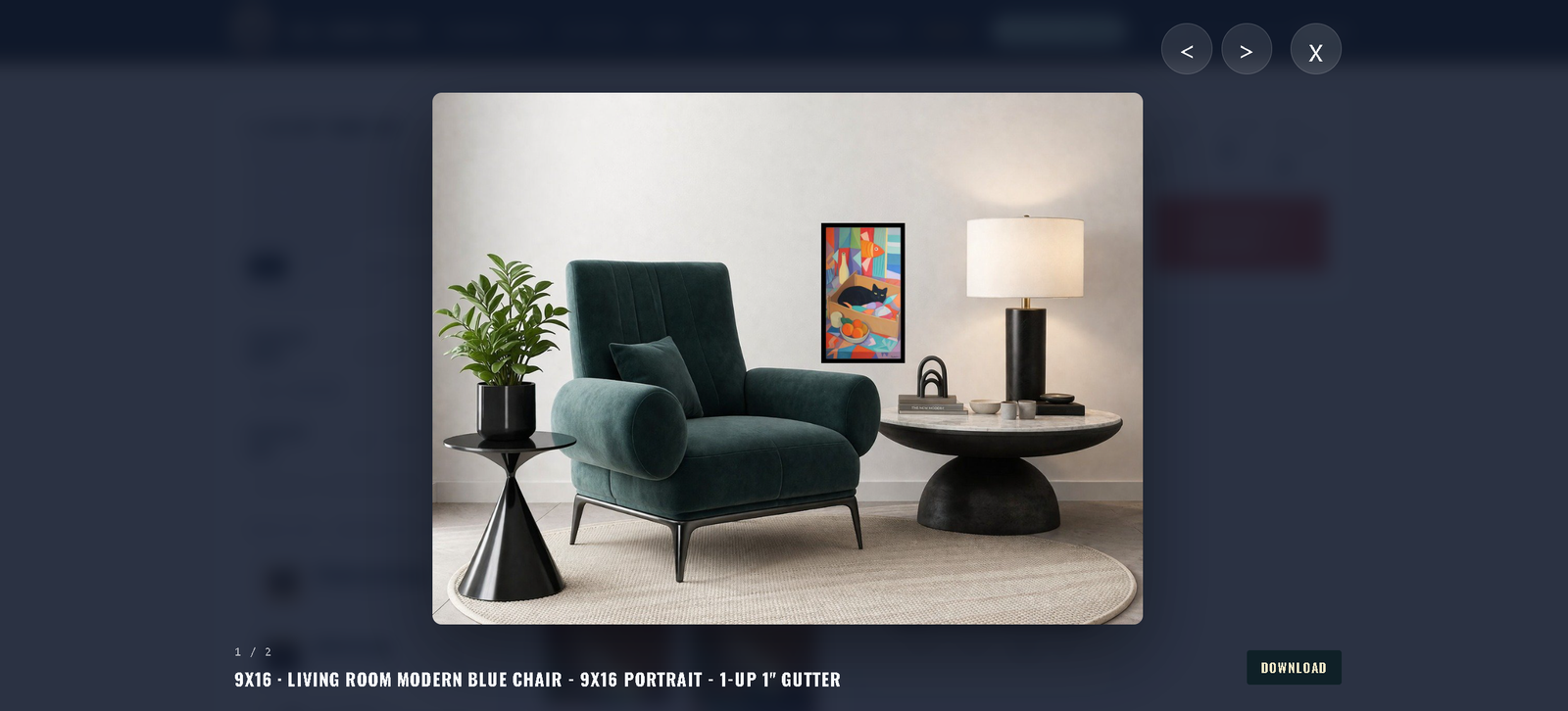 Interior mockup living room