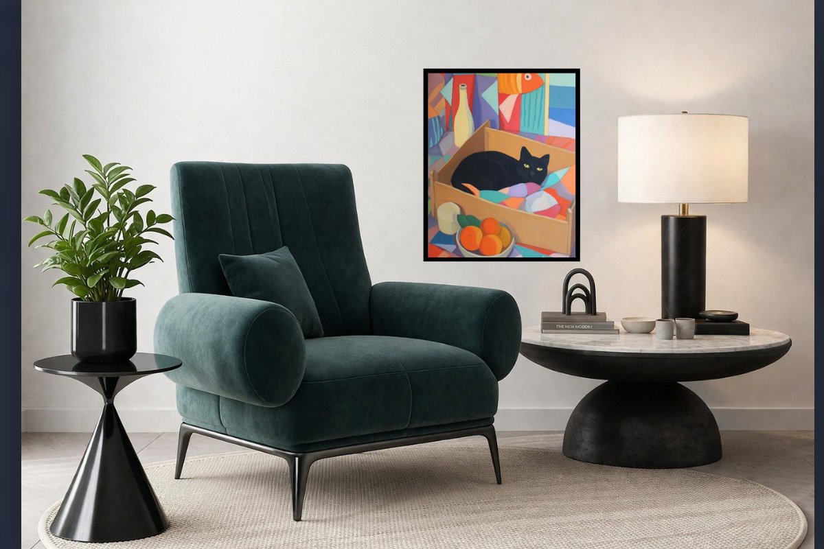 Finished interior mockup ready for listing