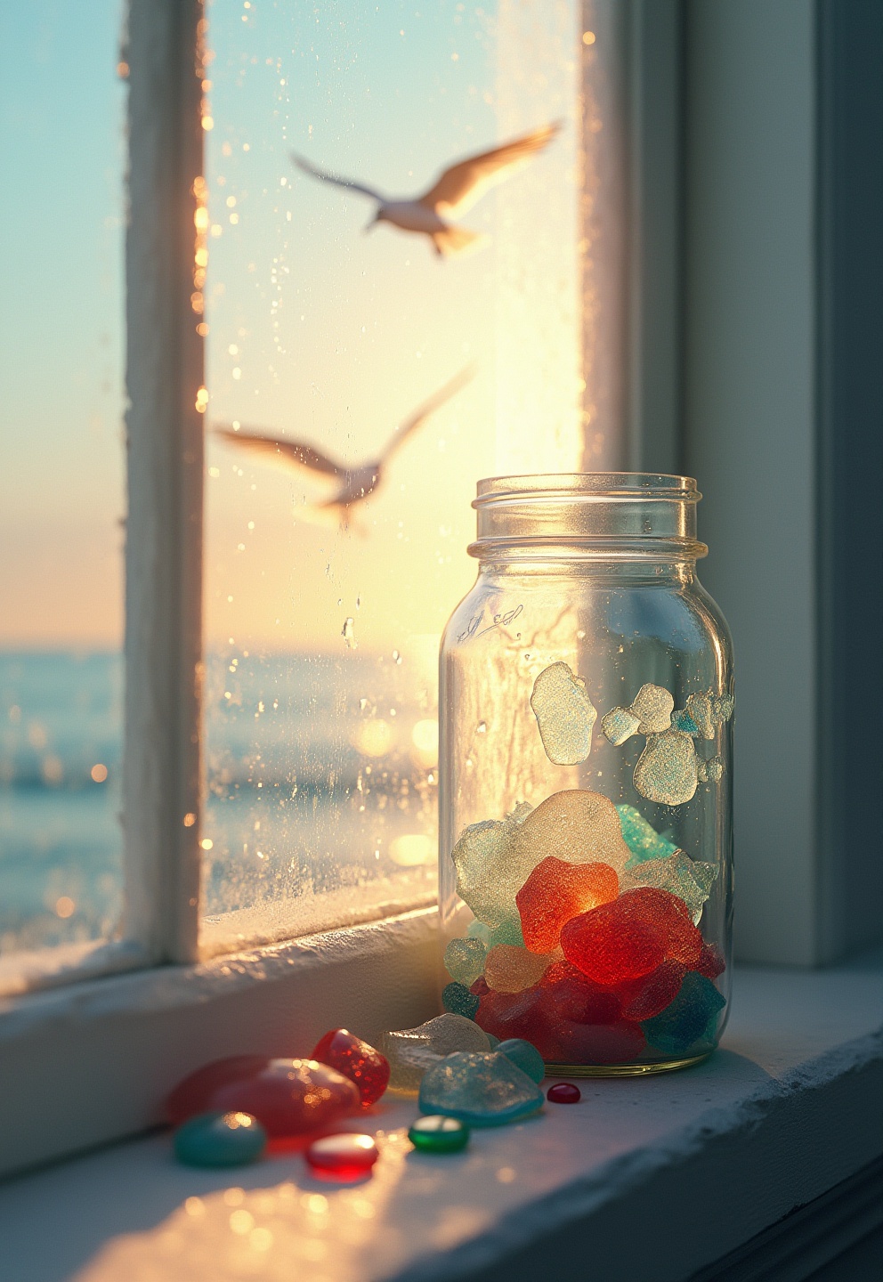 14) Seaglass Container