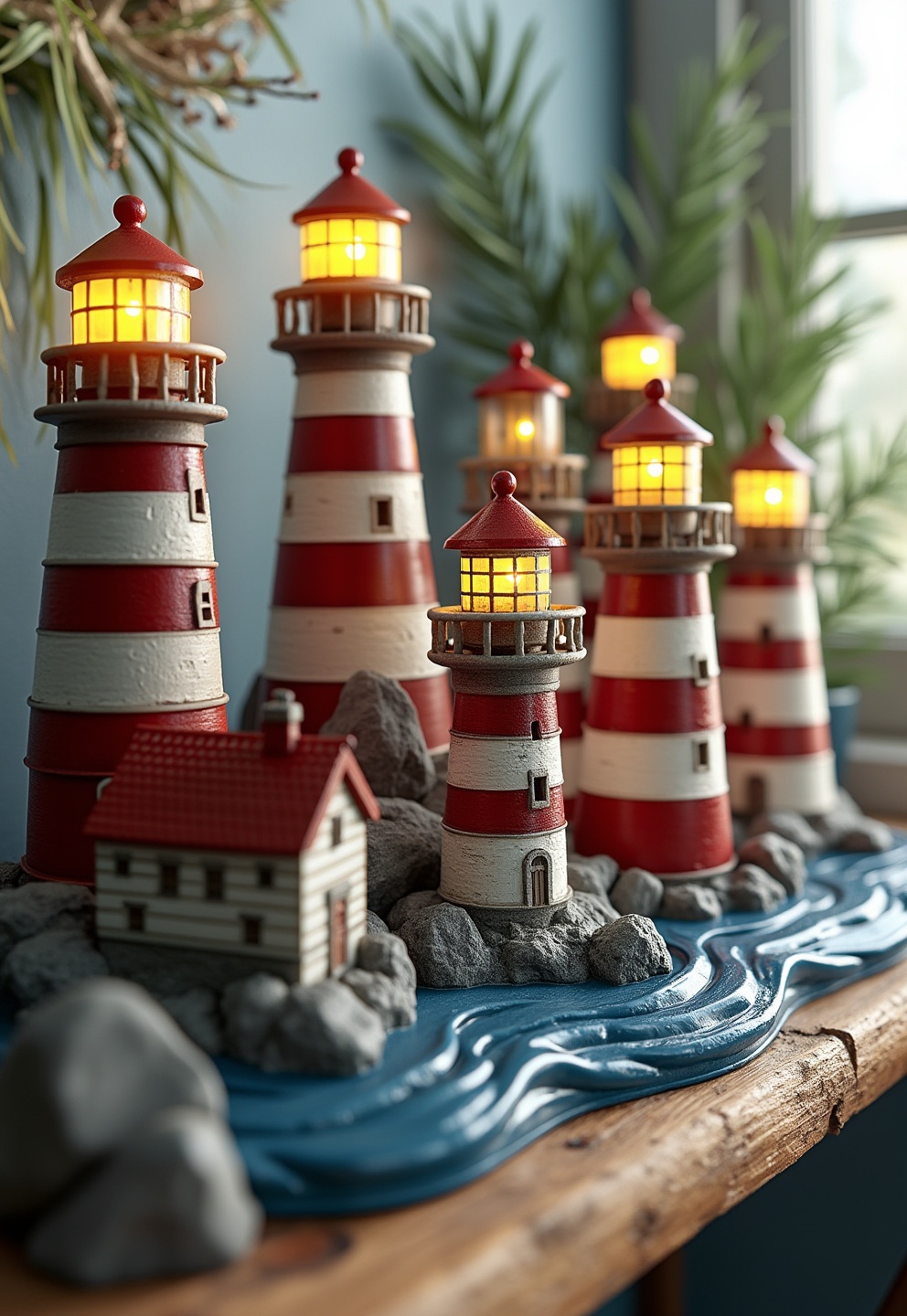 10) Lighthouse Figurines